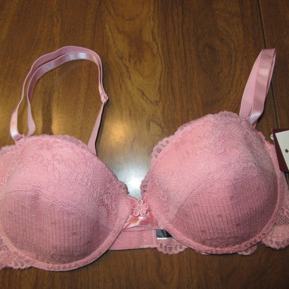 Donna L'oren #1815 34C Pink Lace Underwire Bra NWT - Picture 1 of 2